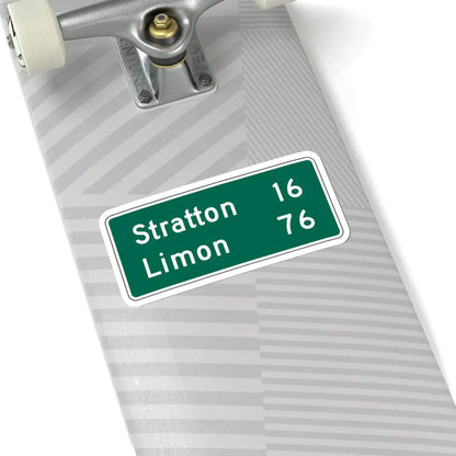 Stratton 16 Limon 16 MUTCD D2-2 (Colorado) (Road Sign) STICKER Vinyl Kiss-Cut Decal - The Sticker Space