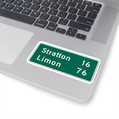 Stratton 16 Limon 16 MUTCD D2-2 (Colorado) (Road Sign) STICKER Vinyl Kiss-Cut Decal - The Sticker Space