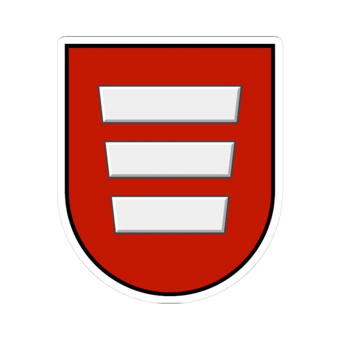 Stratyn coat of arms XVII (Ukraine) (Coat of Arms) STICKER Vinyl Kiss-Cut Decal 3 Inch White - The Sticker Space