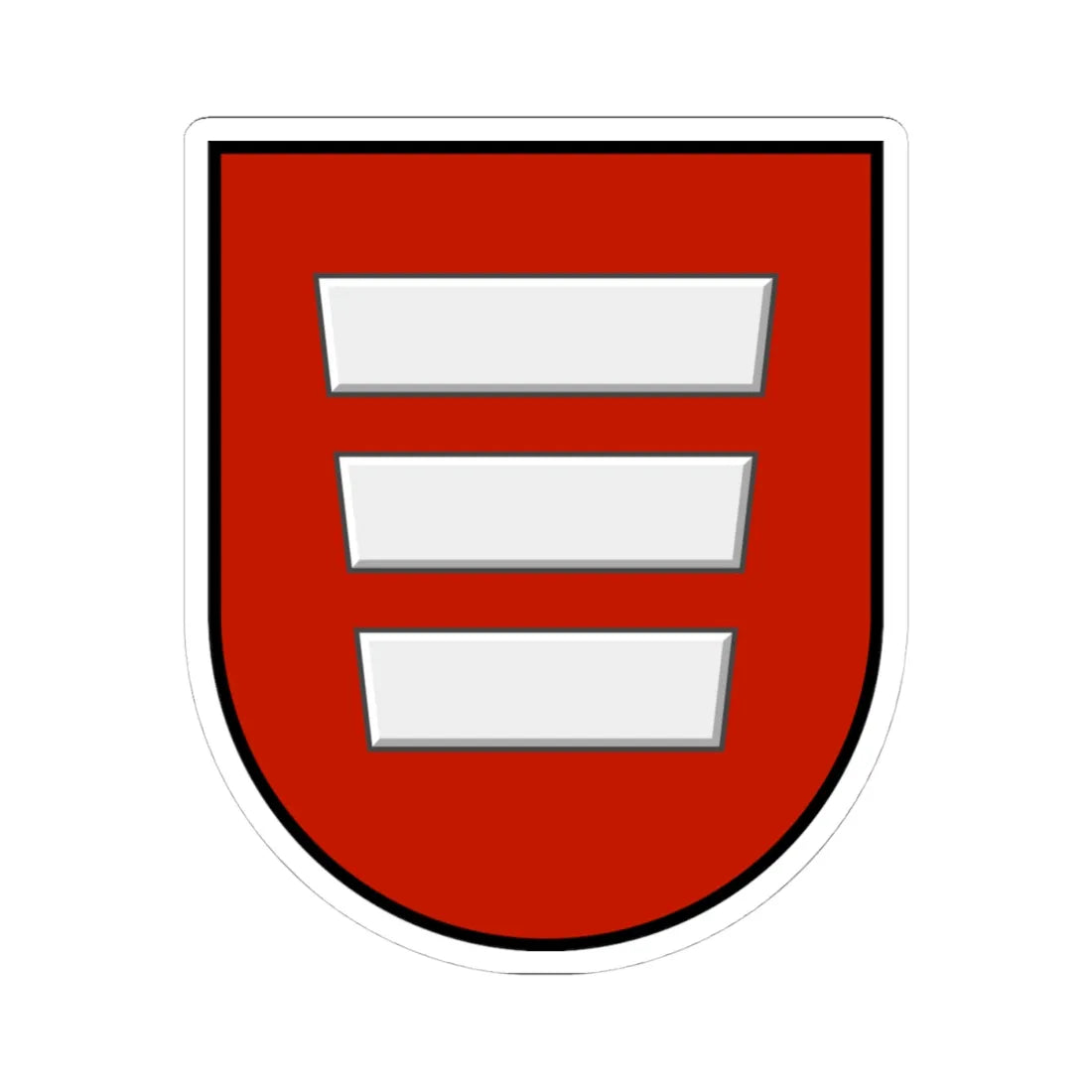 Stratyn coat of arms XVII (Ukraine) (Coat of Arms) STICKER Vinyl Kiss-Cut Decal 4 Inch White - The Sticker Space