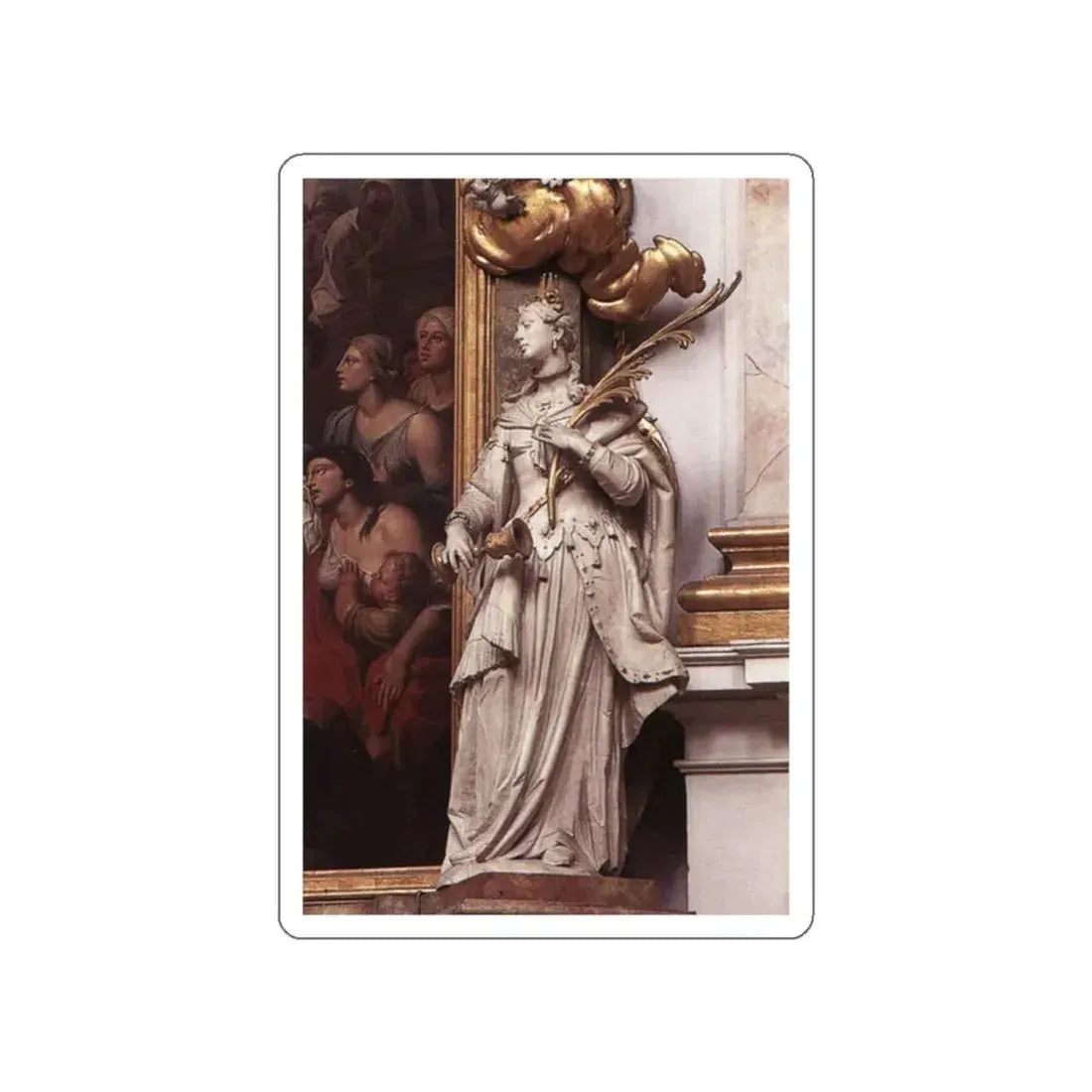 STRAUB, Johann Baptist - St Barbara (Artwork) STICKER Vinyl Die-Cut Decal White Die-Cut 2 Inch - The Sticker Space