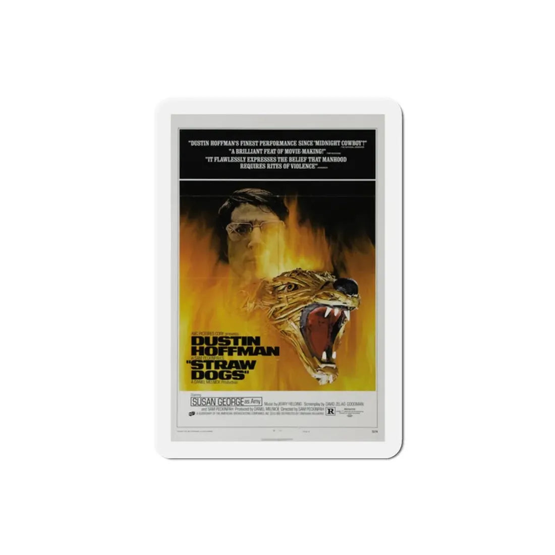 Straw Dogs 1971 Movie Poster Refrigerator Magnet 2 Inch - The Sticker Space