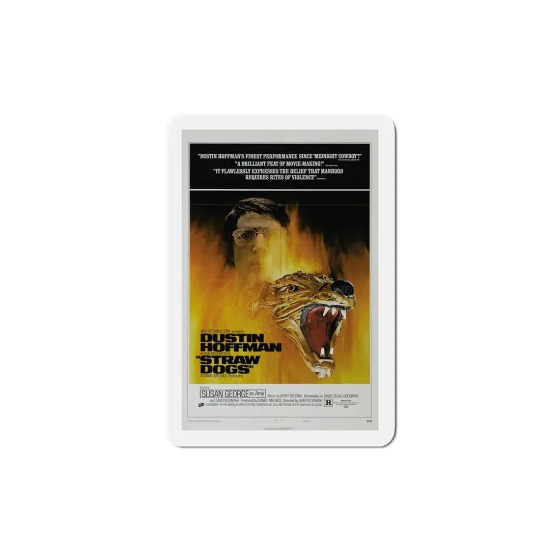 Straw Dogs 1971 Movie Poster Refrigerator Magnet 5 Inch - The Sticker Space