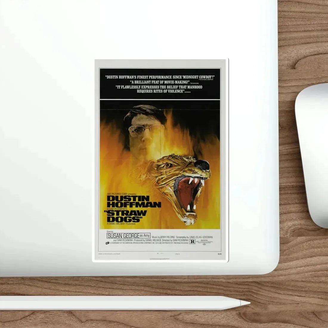 Straw Dogs 1971 Movie Poster STICKER Vinyl Die-Cut Decal - The Sticker Space