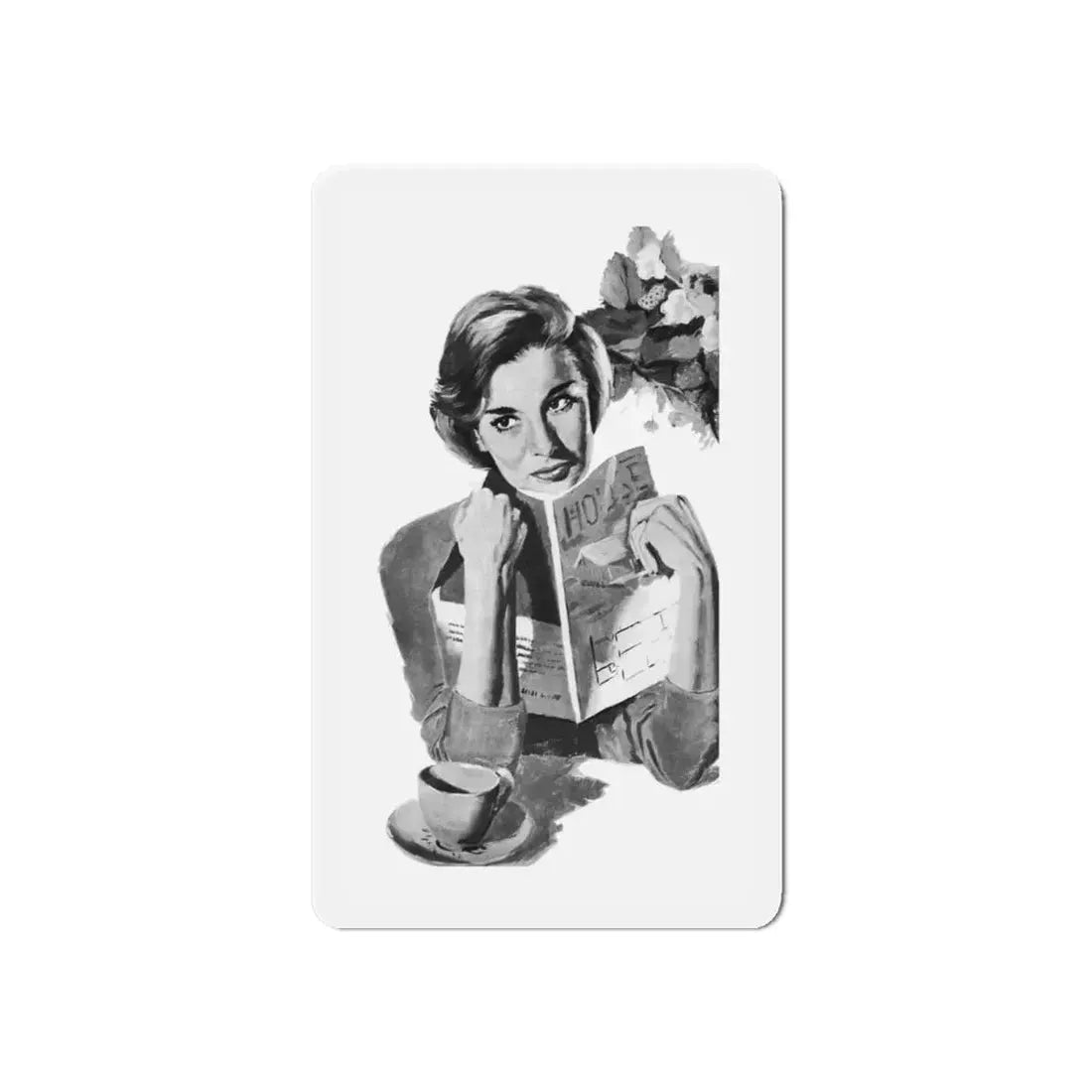 Strawberry Dream by Anne Sangster, Woman's Realm, 1959 (Magazine Illustration) Refrigerator Magnet 6 Inch Die-Cut - The Sticker Space