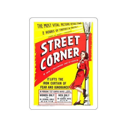 STREET CORNER 1948 Movie Poster STICKER Vinyl Die-Cut Decal 2 Inch - The Sticker Space