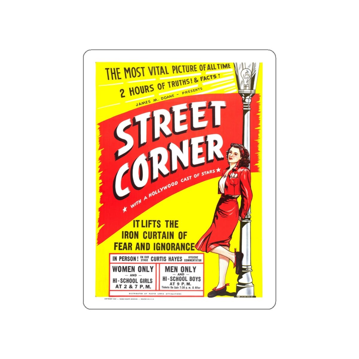 STREET CORNER 1948 Movie Poster STICKER Vinyl Die-Cut Decal-White-The Sticker Space