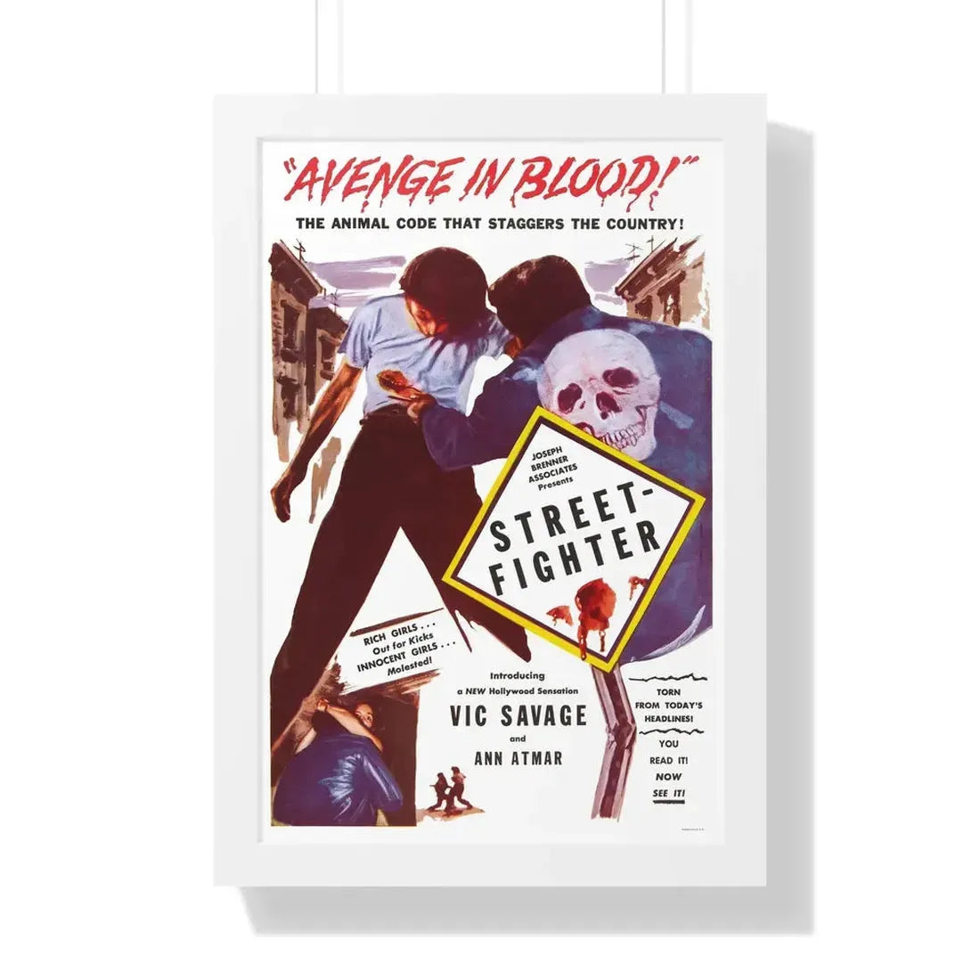 STREET FIGHTER 1959 - Framed Movie Poster 16″ x 24″ White - The Sticker Space