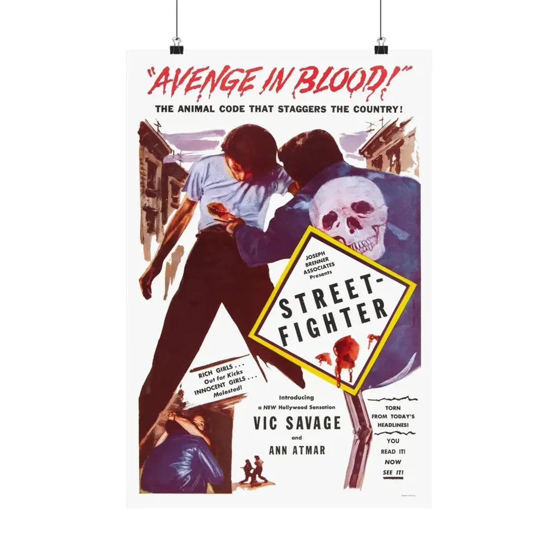 STREET FIGHTER 1959 - Paper Movie Poster 16″ x 24″ Matte - The Sticker Space