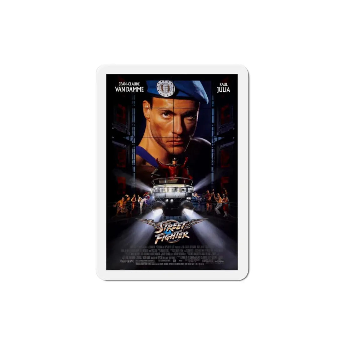 Street Fighter 1994 Movie Poster Refrigerator Magnet 2 Inch - The Sticker Space
