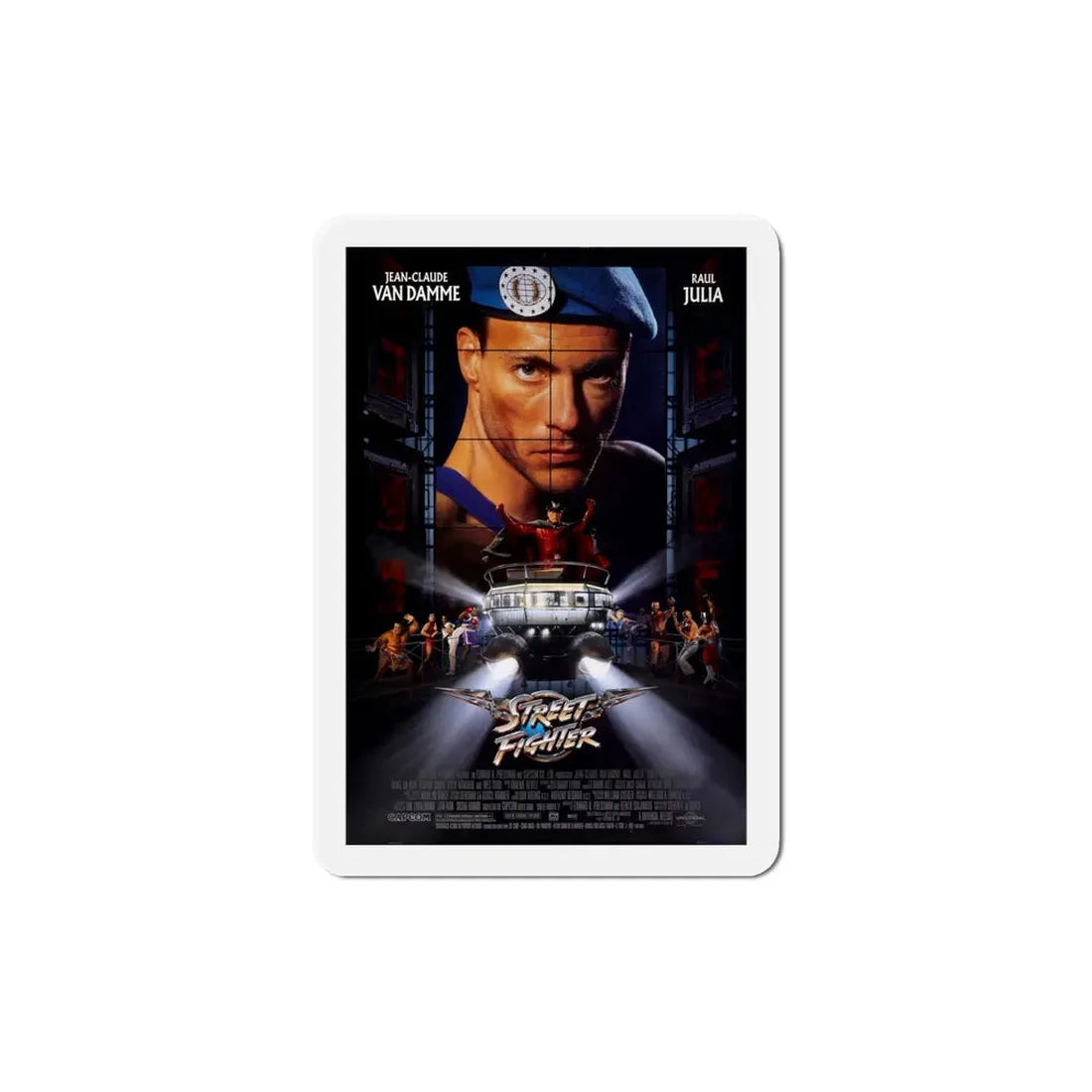 Street Fighter 1994 Movie Poster Refrigerator Magnet 5 Inch - The Sticker Space