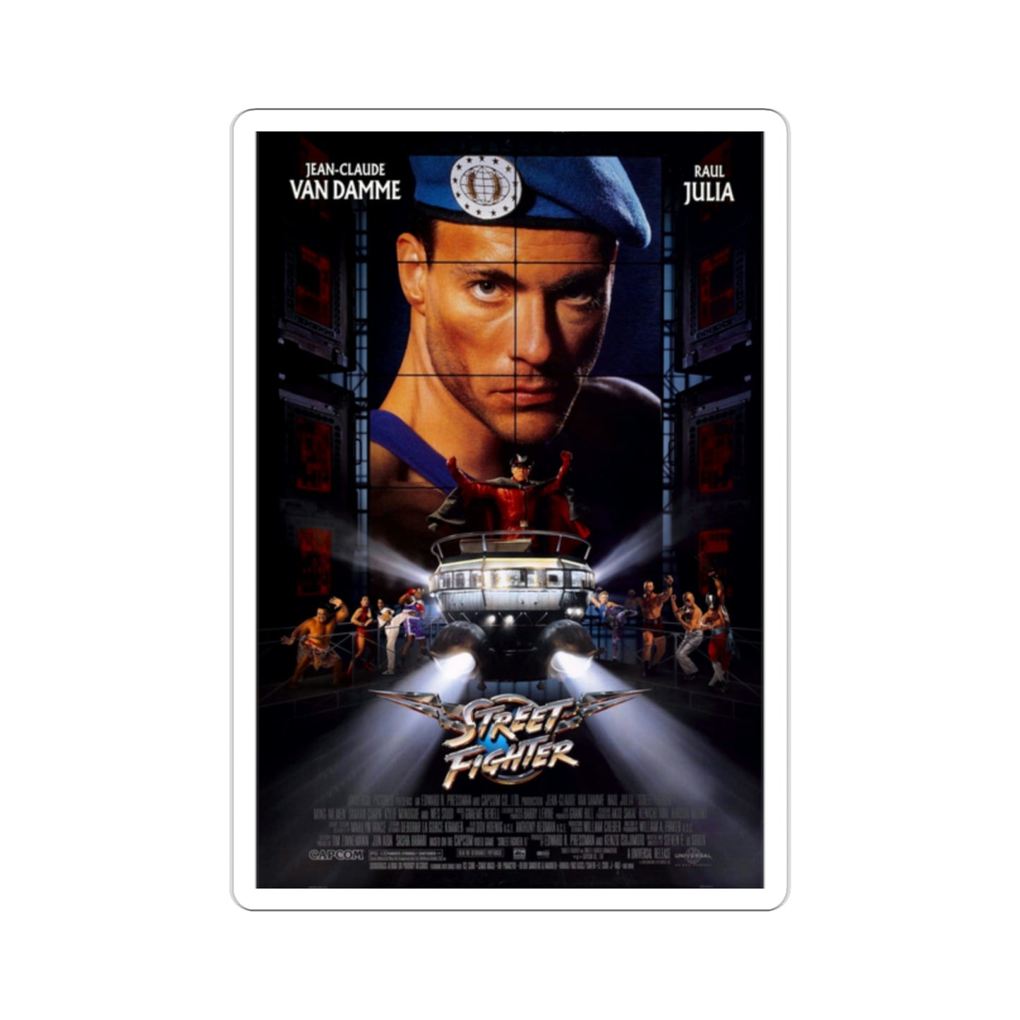 Street Fighter 1994 Movie Poster STICKER Vinyl Die-Cut Decal-2 Inch-The Sticker Space