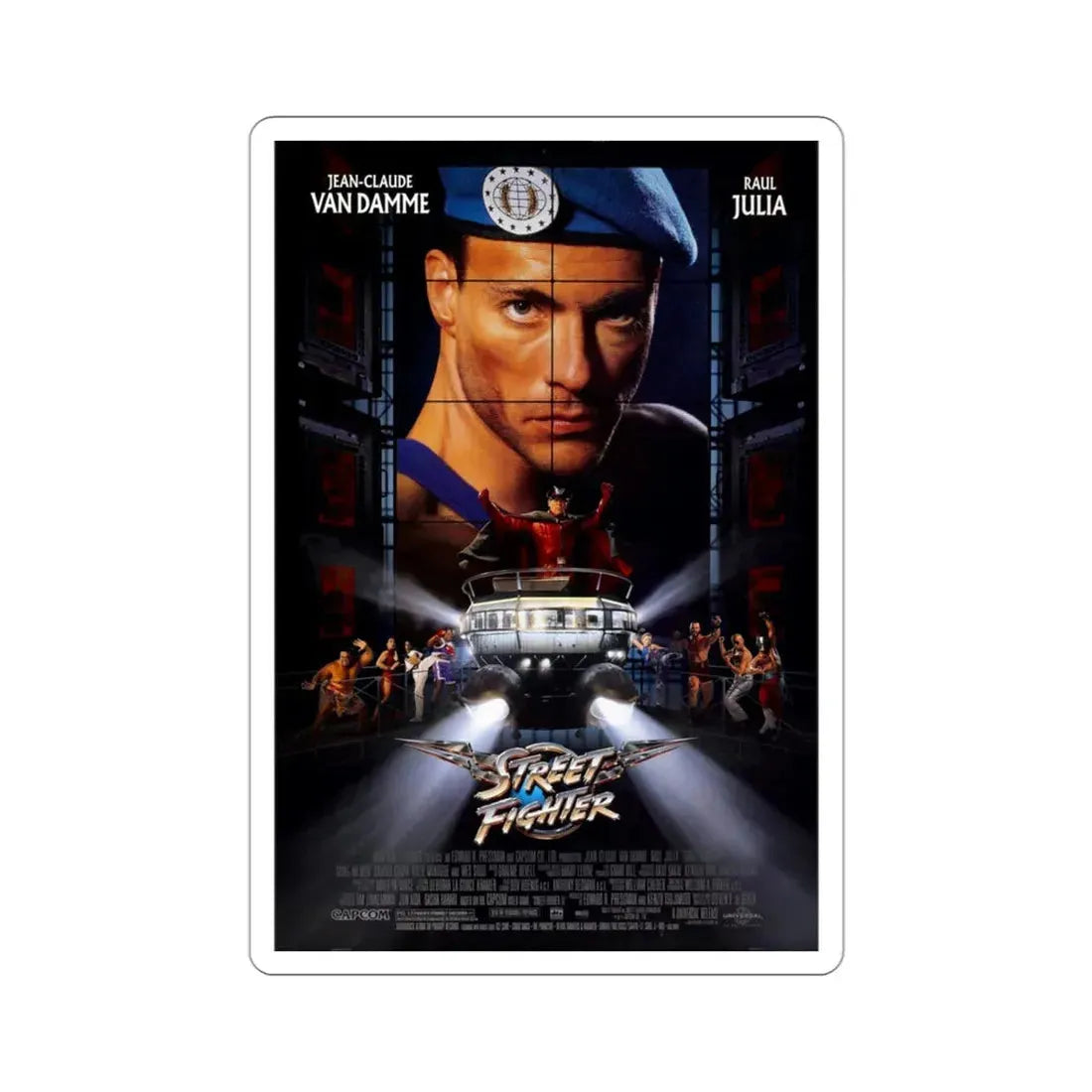 Street Fighter 1994 Movie Poster STICKER Vinyl Die-Cut Decal 3 Inch - The Sticker Space