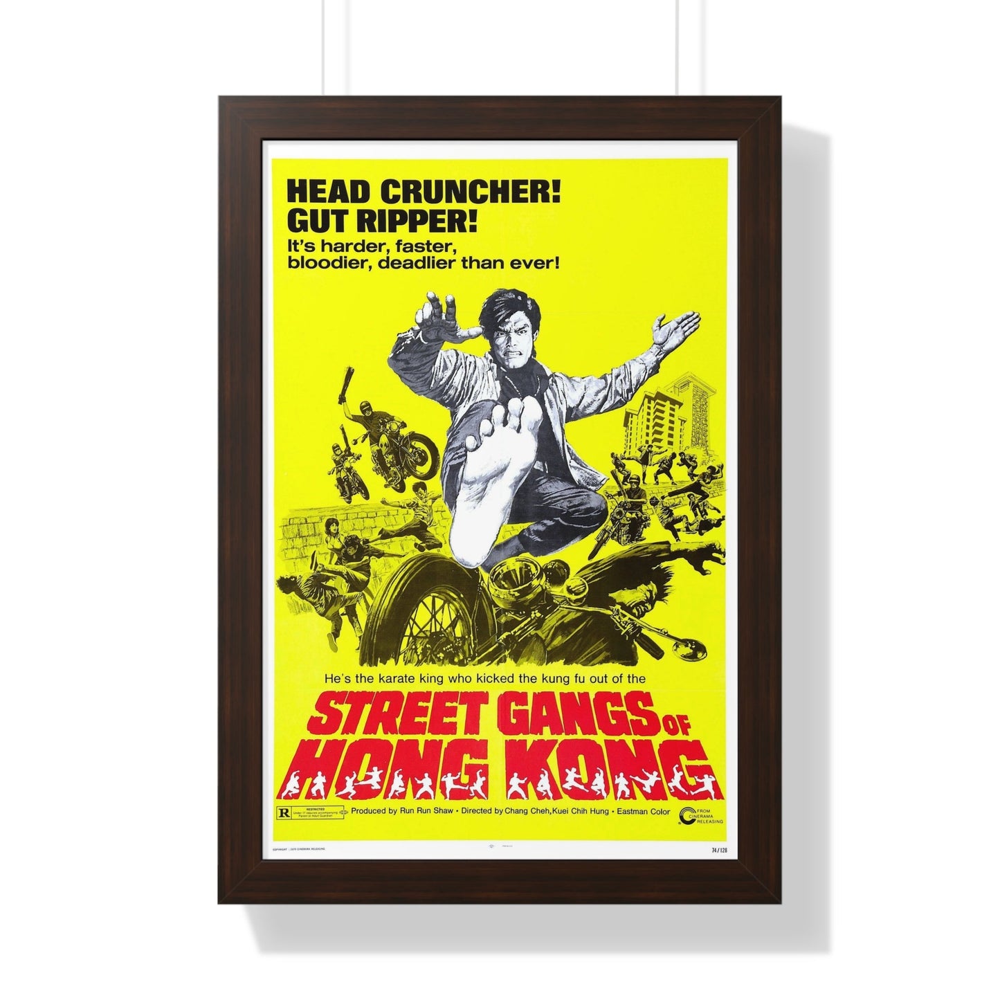 STREET GANGS OF HONG KONG 1973 - Framed Movie Poster-16″ x 24″-The Sticker Space