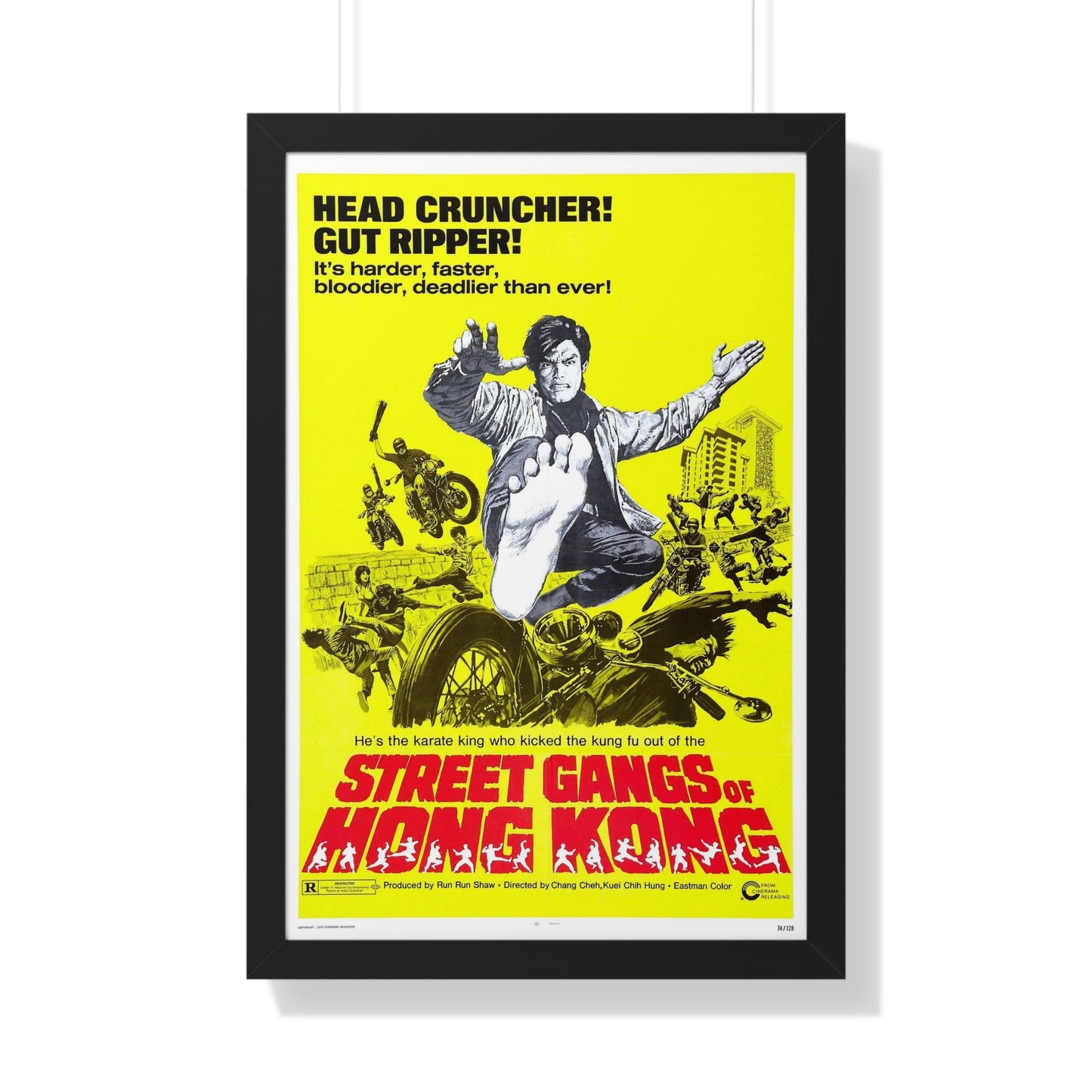 STREET GANGS OF HONG KONG 1973 - Framed Movie Poster-20" x 30"-The Sticker Space