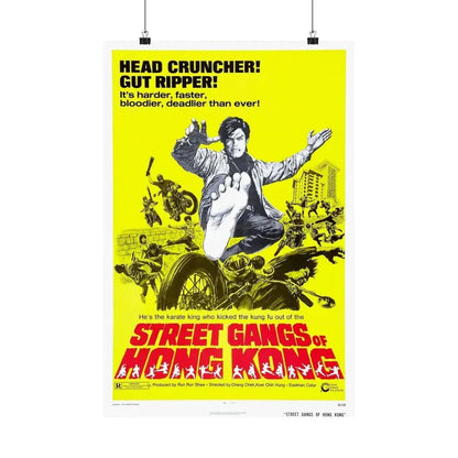 STREET GANGS OF HONG KONG 1973 - Paper Movie Poster 16″ x 24″ Matte - The Sticker Space