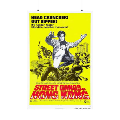 STREET GANGS OF HONG KONG 1973 - Paper Movie Poster 36" x 54" Matte - The Sticker Space