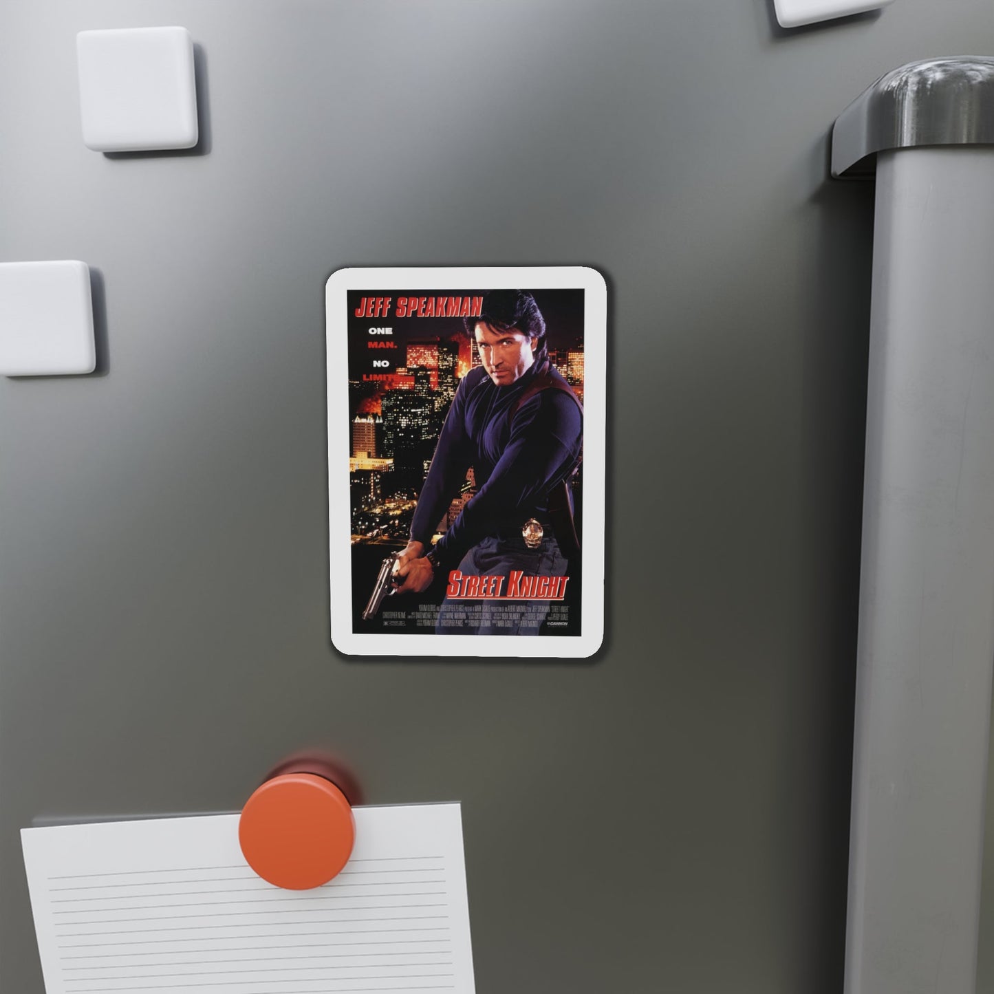 Street Knight 1993 Movie Poster Die-Cut Magnet-The Sticker Space