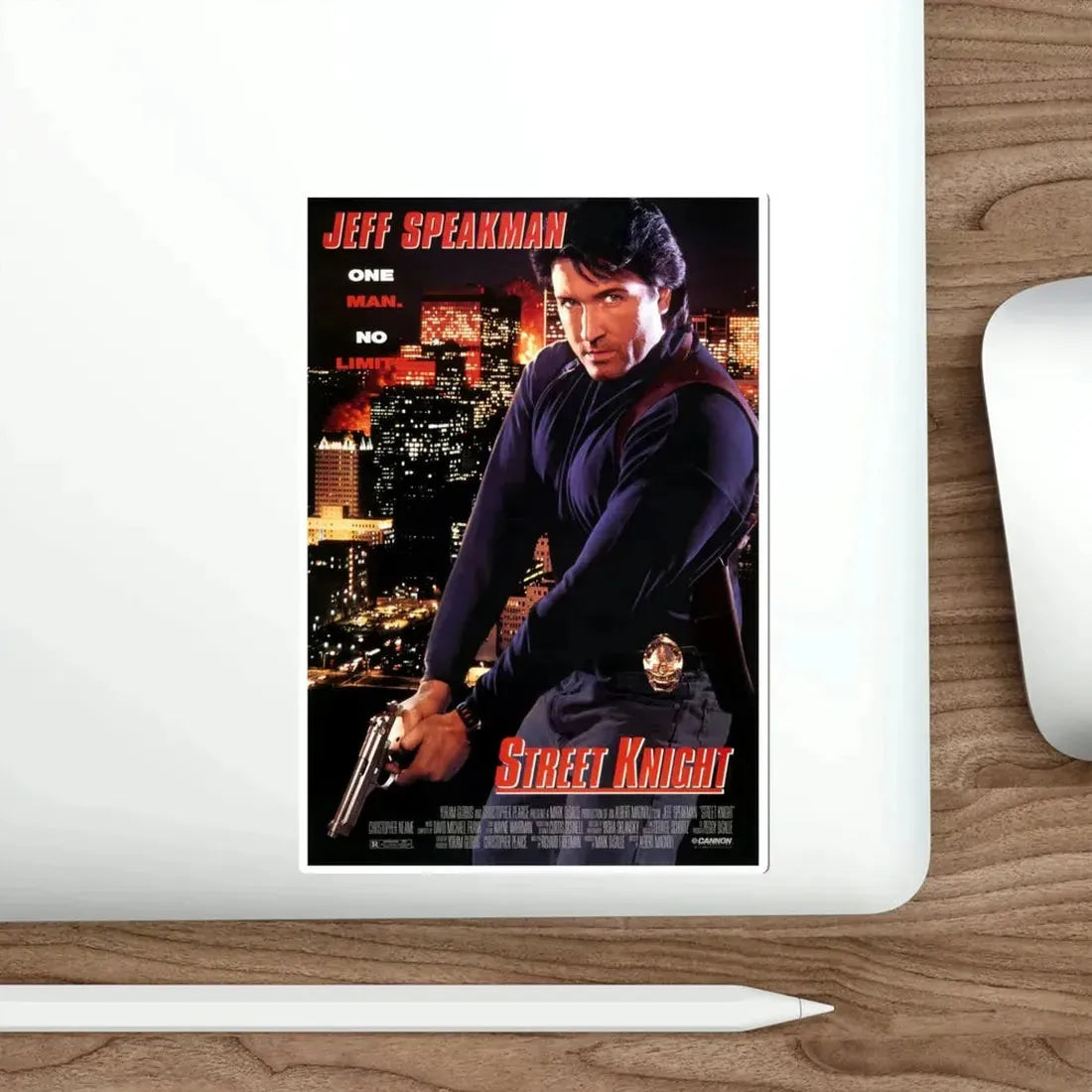 Street Knight 1993 Movie Poster STICKER Vinyl Die-Cut Decal - The Sticker Space