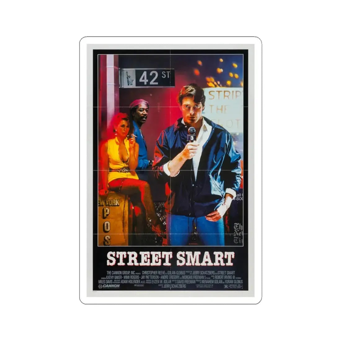 Street Smart 1987 Movie Poster - STICKER Vinyl Kiss-Cut Decal 6 Inch White - The Sticker Space