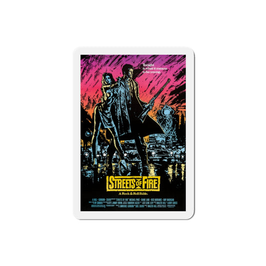 Streets of Fire 1984 Movie Poster Die-Cut Magnet-2" x 2"-The Sticker Space