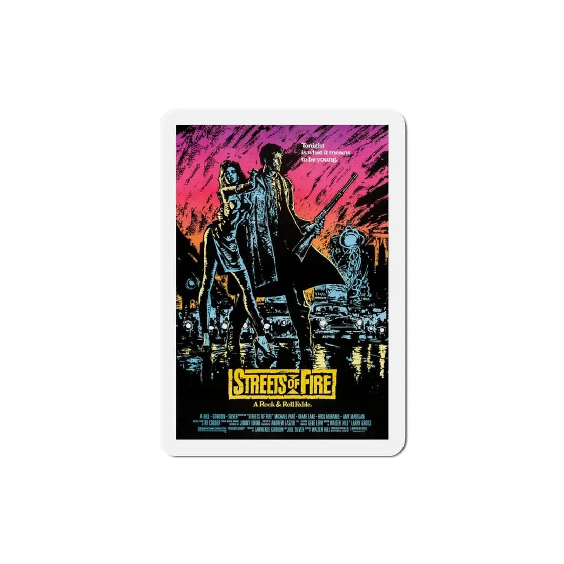 Streets of Fire 1984 Movie Poster Refrigerator Magnet 3 Inch - The Sticker Space