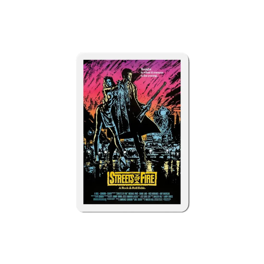Streets of Fire 1984 Movie Poster Refrigerator Magnet 4 Inch - The Sticker Space