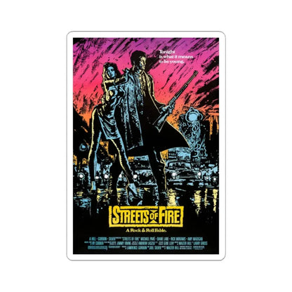 Streets of Fire 1984 Movie Poster - STICKER Vinyl Kiss-Cut Decal 2 Inch White - The Sticker Space
