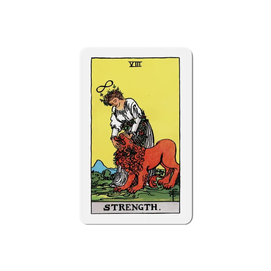 Strength (Tarot Card) Refrigerator Magnet 3 Inch - The Sticker Space