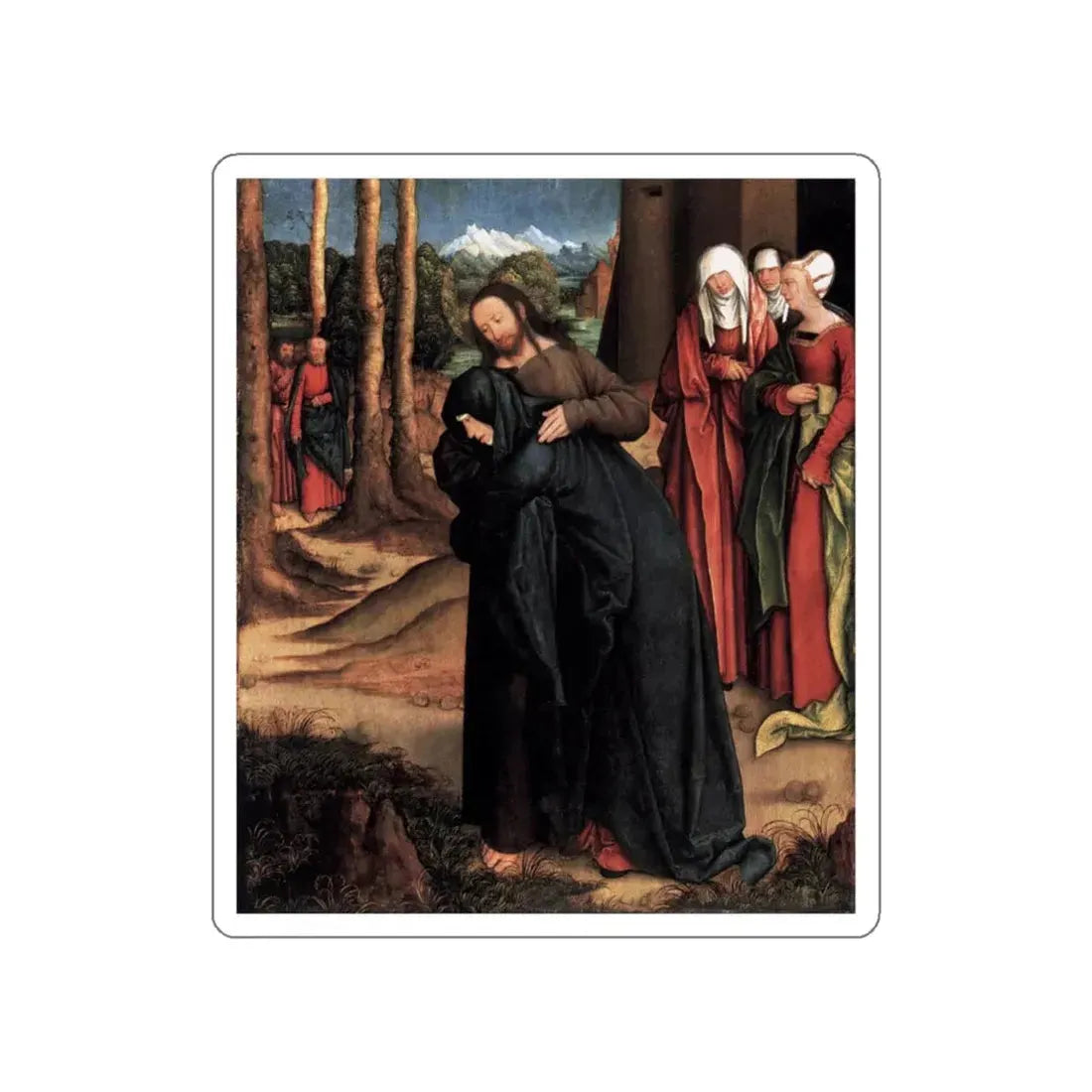 STRIGEL, Bernhard - Christ Taking Leave of His Mother (Artwork) STICKER Vinyl Die-Cut Decal White Die-Cut 6 Inch - The Sticker Space