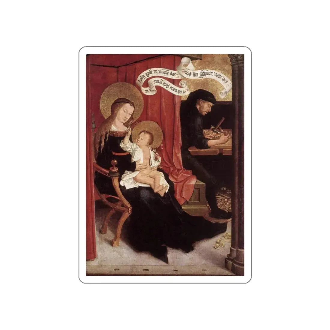 STRIGEL, Bernhard - Holy Family (Artwork) STICKER Vinyl Die-Cut Decal White Die-Cut 3 Inch - The Sticker Space