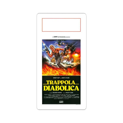 STRIKE COMMANDO 2 (ITALIAN) 1988 Movie Poster - STICKER Vinyl Kiss-Cut Decal 2 Inch White - The Sticker Space