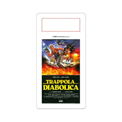 STRIKE COMMANDO 2 (ITALIAN) 1988 Movie Poster - STICKER Vinyl Kiss-Cut Decal 3 Inch White - The Sticker Space