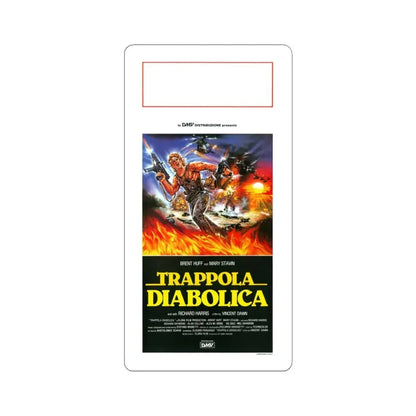 STRIKE COMMANDO 2 (ITALIAN) 1988 Movie Poster - STICKER Vinyl Kiss-Cut Decal 4 Inch White - The Sticker Space