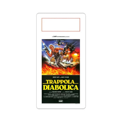 STRIKE COMMANDO 2 (ITALIAN) 1988 Movie Poster - STICKER Vinyl Kiss-Cut Decal 6 Inch White - The Sticker Space