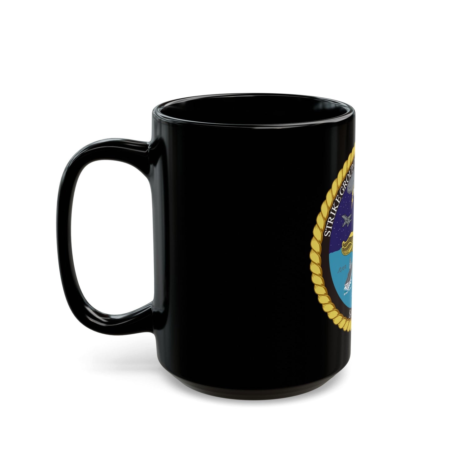 Strike Group Oceanography Team San Diego (U.S. Navy) Black Coffee Mug-The Sticker Space