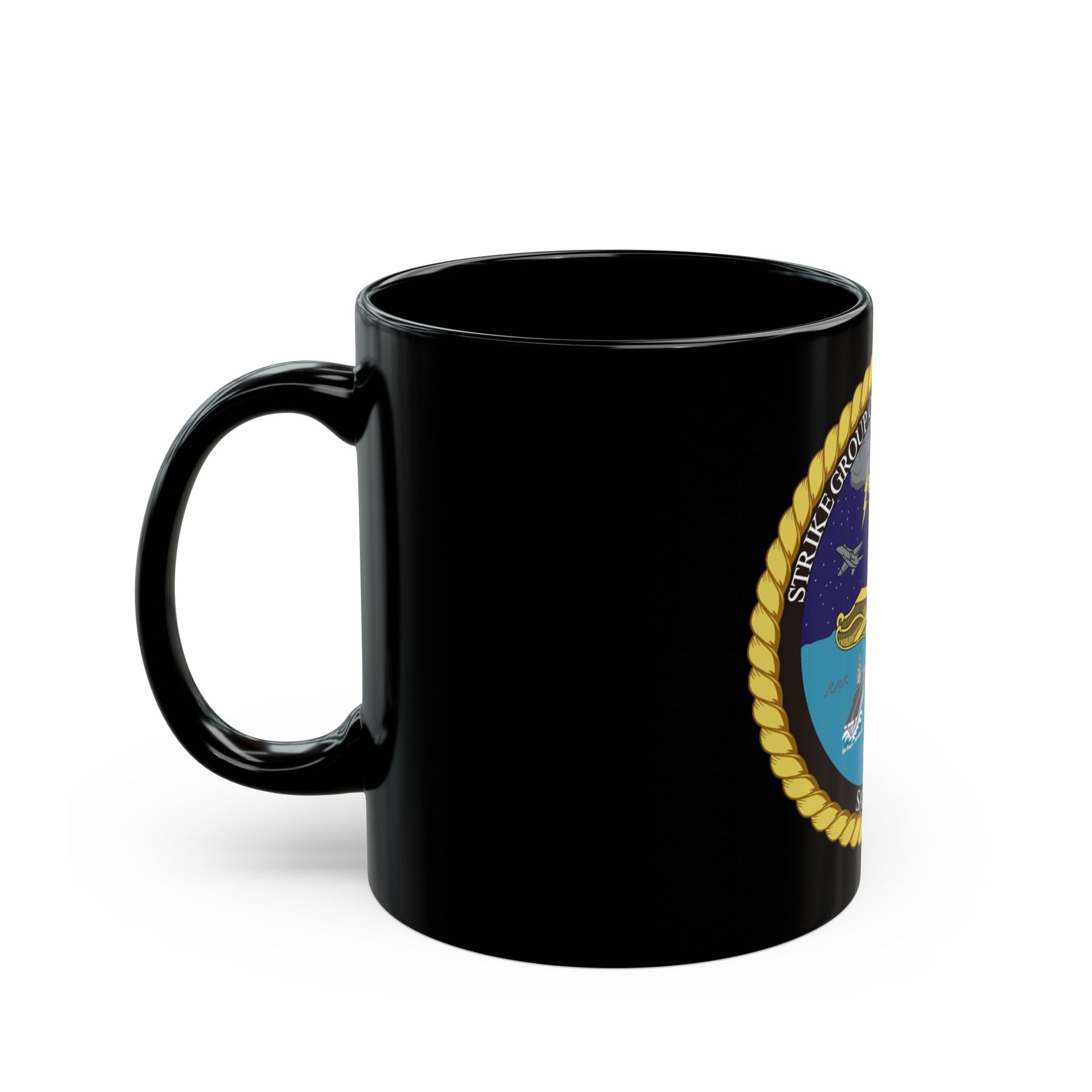 Strike Group Oceanography Team San Diego (U.S. Navy) Black Coffee Mug-The Sticker Space