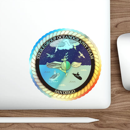 Strike Group Oceanography Team San Diego (U.S. Navy) Holographic STICKER Die-Cut Vinyl Decal-The Sticker Space