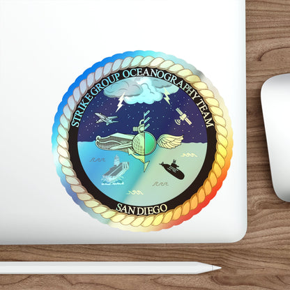 Strike Group Oceanography Team San Diego (U.S. Navy) Holographic STICKER Die-Cut Vinyl Decal-The Sticker Space