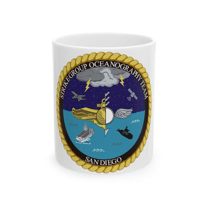 Strike Group Oceanography Team San Diego (U.S. Navy) White Coffee Mug-11oz-The Sticker Space