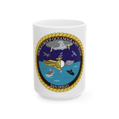 Strike Group Oceanography Team San Diego (U.S. Navy) White Coffee Mug-15oz-The Sticker Space