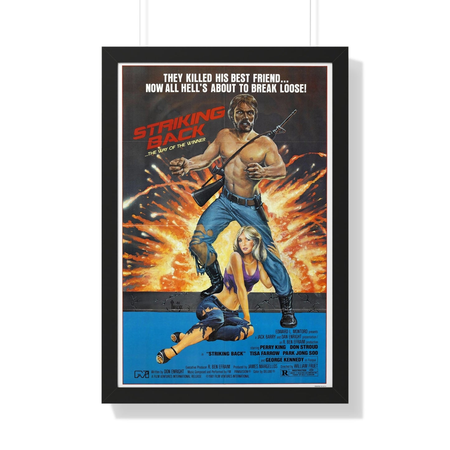 STRIKING BACK (SEARCH AND DESTROY) 1979 - Framed Movie Poster-20" x 30"-The Sticker Space