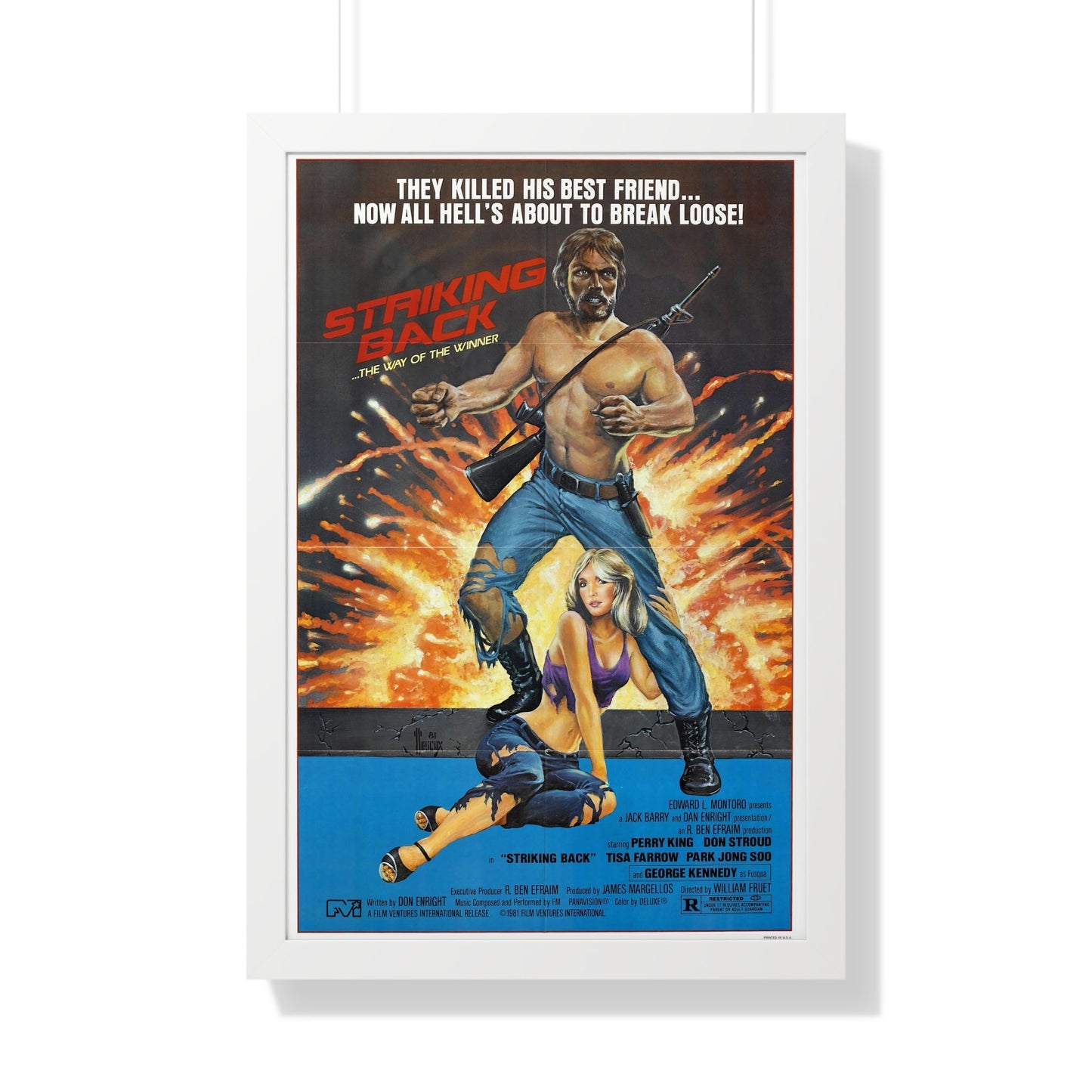 STRIKING BACK (SEARCH AND DESTROY) 1979 - Framed Movie Poster-20" x 30"-The Sticker Space