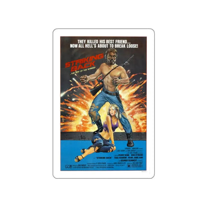 STRIKING BACK (SEARCH AND DESTROY) 1979 Movie Poster STICKER Vinyl Die-Cut Decal 2 Inch - The Sticker Space