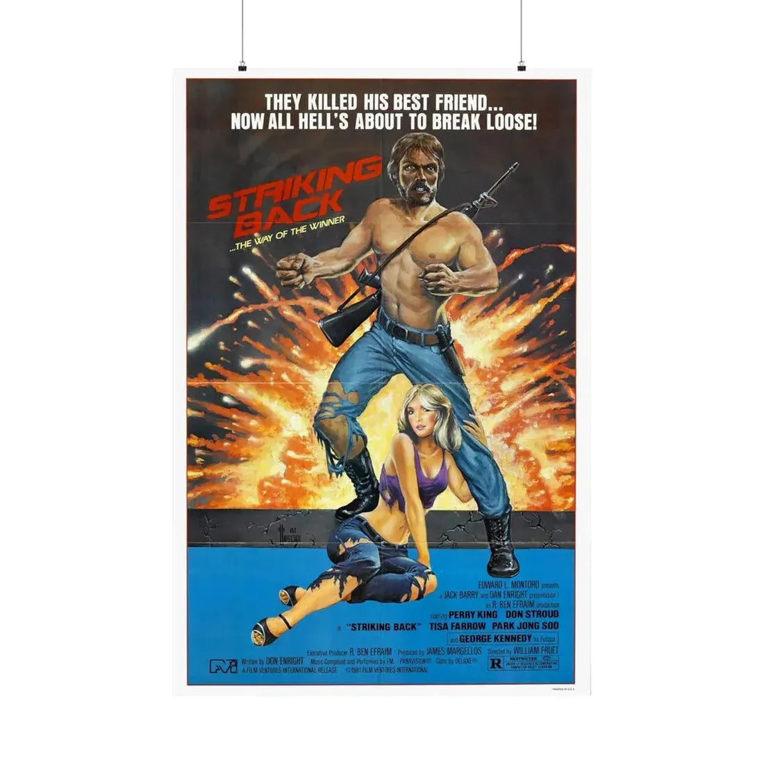 STRIKING BACK (SEARCH AND DESTROY) 1979 - Paper Movie Poster 36" x 54" Matte - The Sticker Space