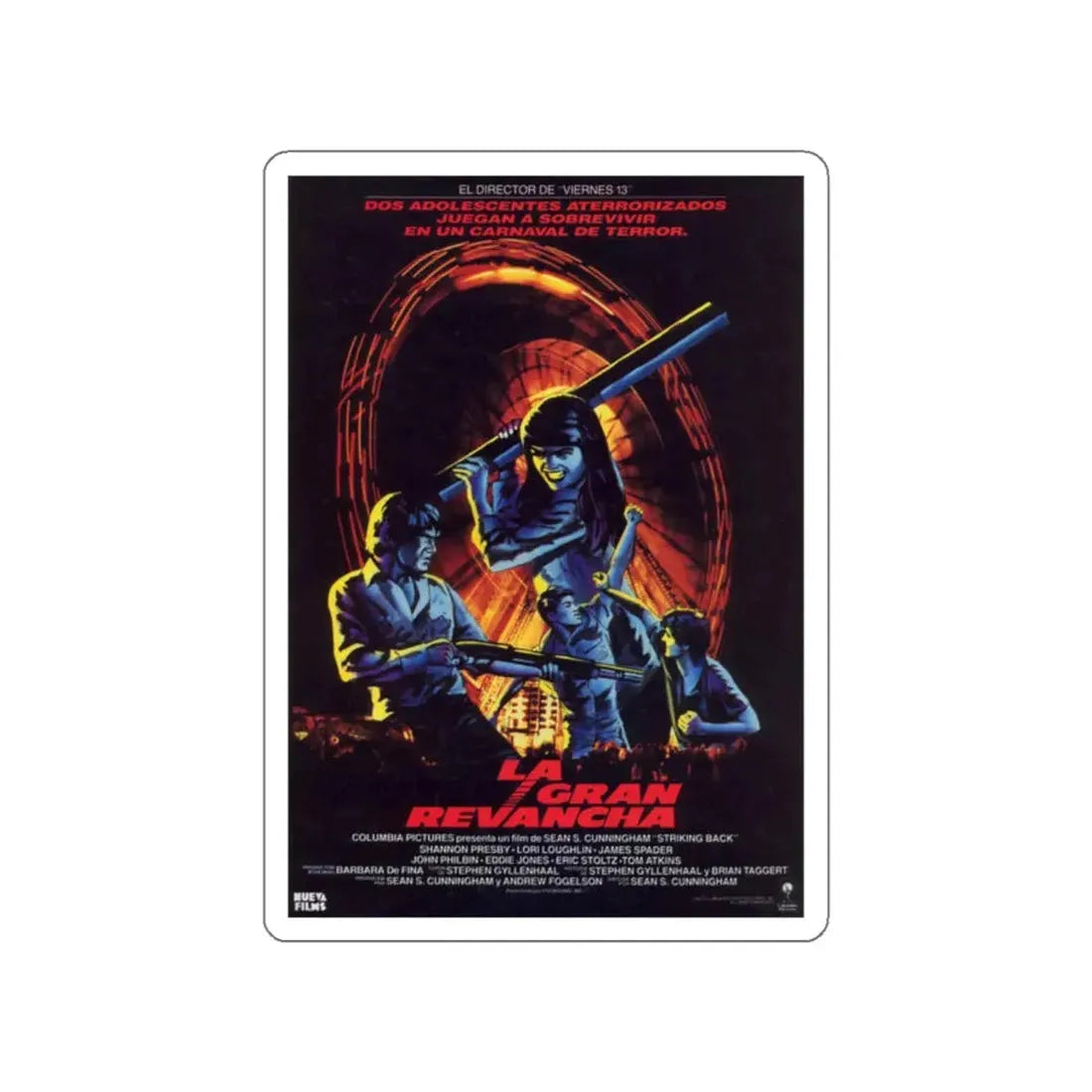 STRIKING BACK (THE NEW KIDS) 1985 Movie Poster STICKER Vinyl Die-Cut Decal 2 Inch - The Sticker Space