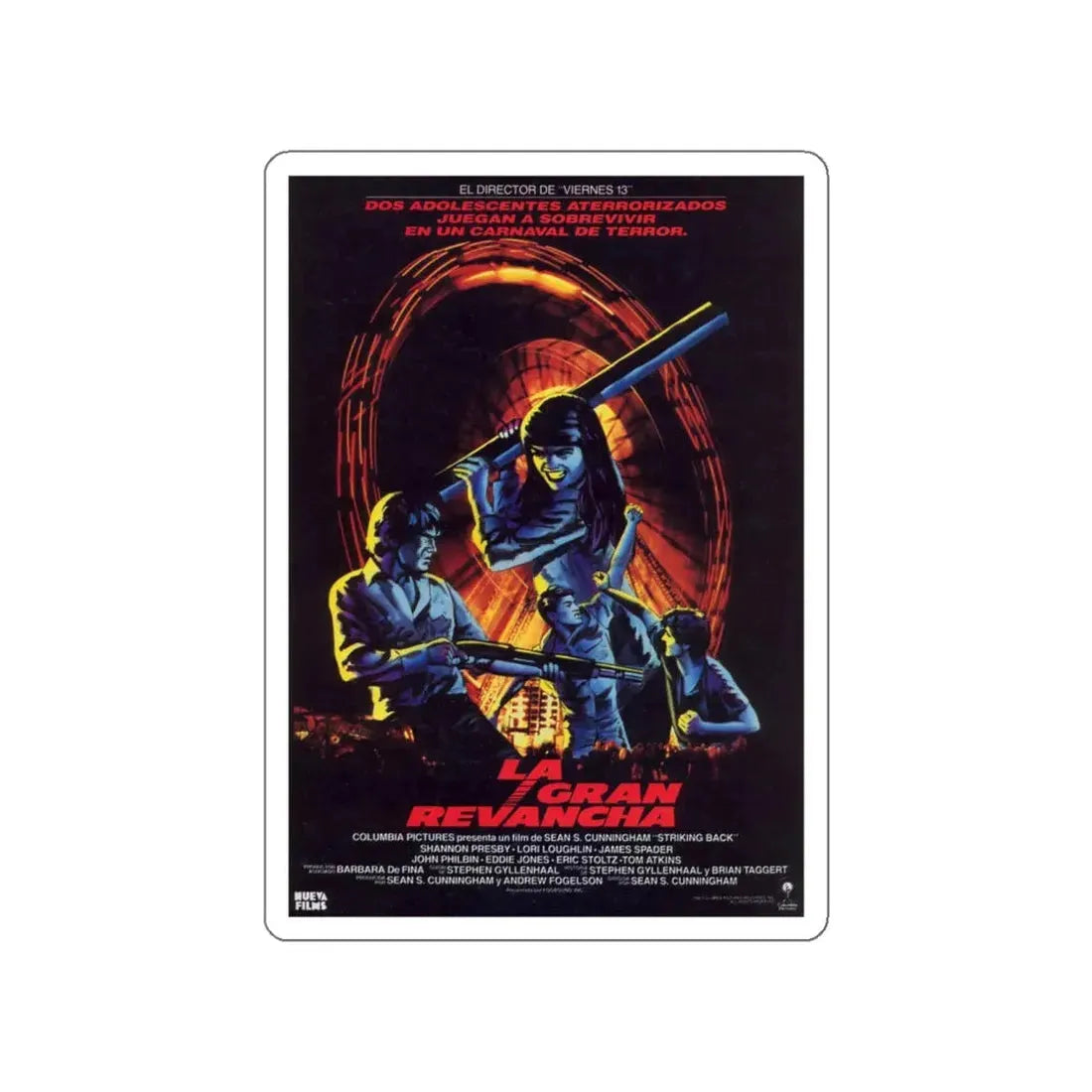 STRIKING BACK (THE NEW KIDS) 1985 Movie Poster STICKER Vinyl Die-Cut Decal 5 Inch - The Sticker Space