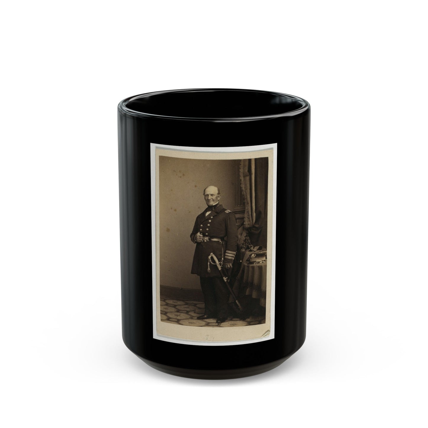 Stringham, New York (U.S. Civil War) Black Coffee Mug-15oz-The Sticker Space