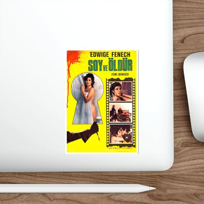 STRIP NUDE FOR YOUR KILLER (TURKISH) 1975 Movie Poster STICKER Vinyl Die-Cut Decal-The Sticker Space