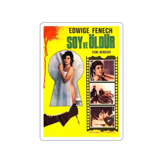 STRIP NUDE FOR YOUR KILLER (TURKISH) 1975 Movie Poster STICKER Vinyl Die-Cut Decal 2 Inch - The Sticker Space
